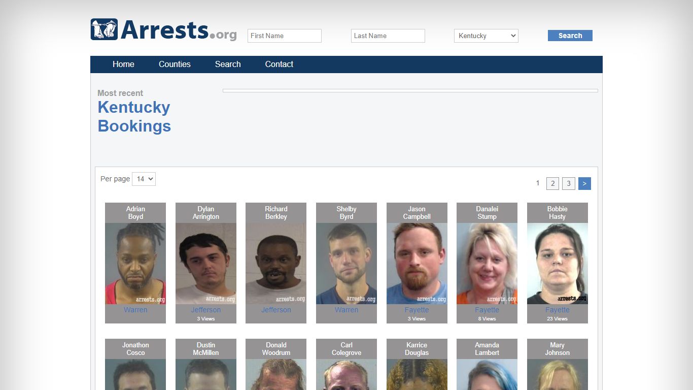 Kentucky Arrests and Inmate Search